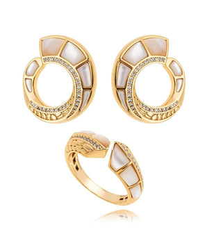 Conjunto Grace Nautilus Banhado a Ouro 18K