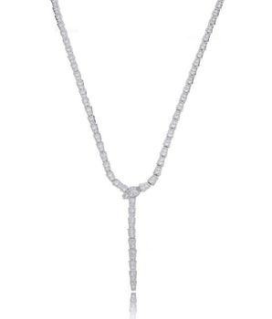 Colar Riviera Gravatinha Excellence Banhado a Ouro Branco