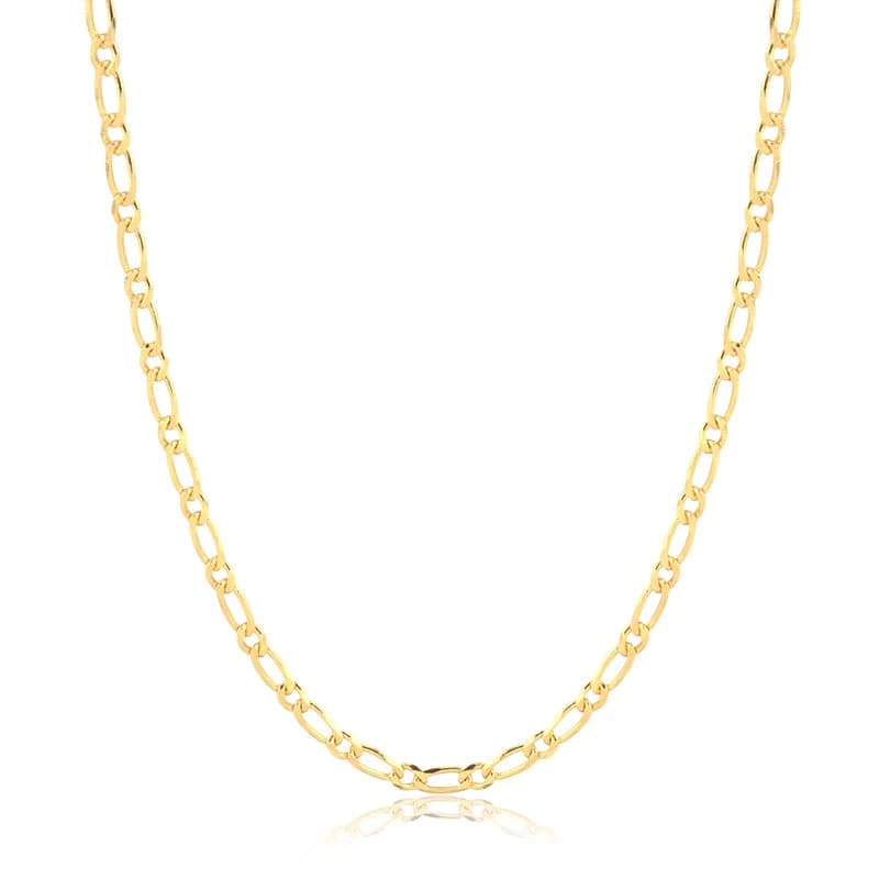 CORRENTE 1X1 60 CM BANHADO A OURO 18K