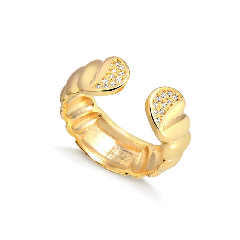 ANEL ABERTO NIARA BANHADO A OURO 18K