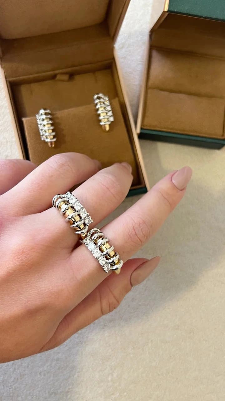 ANEL CHARLOTTE DUO BANHADO A OURO 18K - alternativa