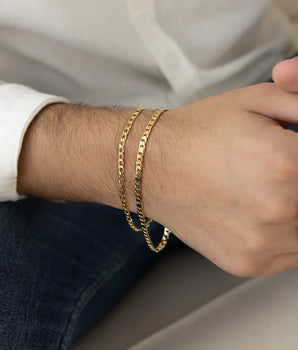 PULSEIRA MASC 3X1 BANHADO A OURO 18K