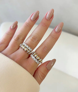 ANEL CHARLOTTE DUO BANHADO A OURO 18K