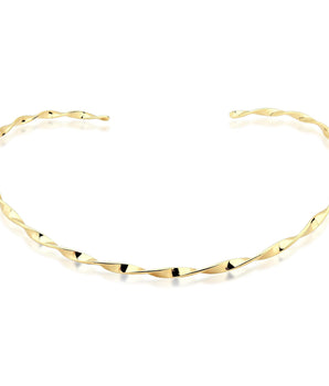 Choker torcida folheado a ouro 18k