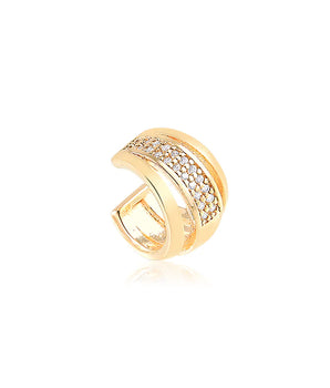 PIERCING FAKE LINE CRAVEJADO BANHADO A OURO 18K