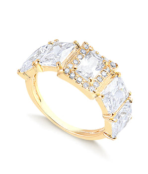ANEL IMPERIAL CARRÉ BANHADO A OURO 18 K