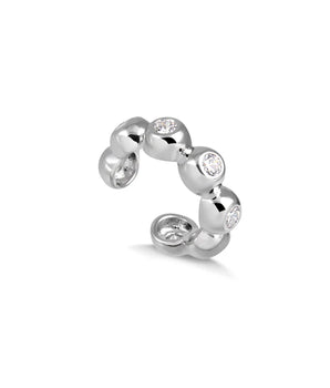 PIERCING FAKE BUBBLE CRAVEJADO BANHADO A OURO BRANCO