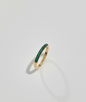 ANEL MEIA ALIANÇA VINTAGE BANHADO A OURO 18 K