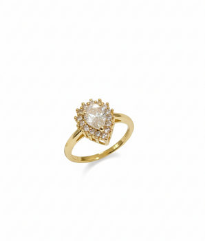 ANEL SOLITÁRIO LUMIÈRE BANHANDO A OURO 18K