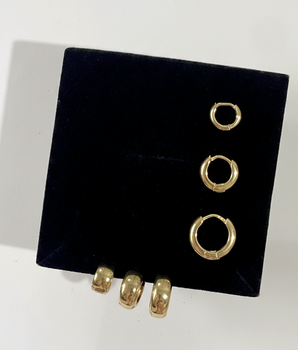 TRIO BOLD CHUBBY BANHADO A OURO 18K