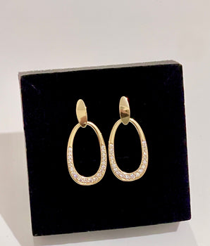 BRINCO CRAVEJADO FLORENZA BANHANDO A OURO 18K