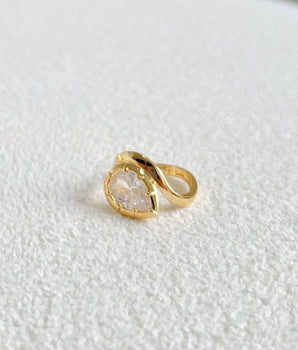 ANEL GOTA BANHADO A OURO 18 K