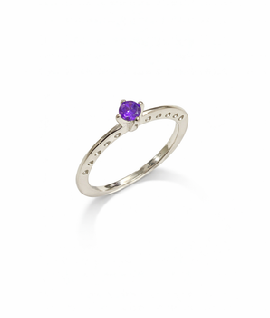 ANEL SOLITÁRIO VIOLET SPARK PRATA 925