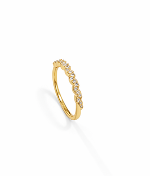 ANEL APARADOR LUMIÉRE BANHADO A OURO 18K