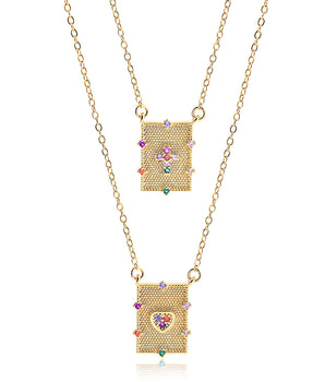 ESCAPULÁRIO LUMIÉRE COLORS BANHADO A OURO 18K