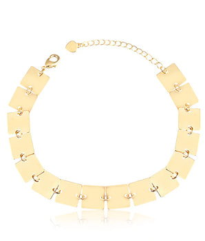 PULSEIRA PLAQUINHAS QUADRADAS LISAS