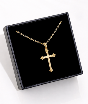 CORRENTE CARTIER SLIM PINGENTE MEDIEVAL BANHADO A OURO 18 K