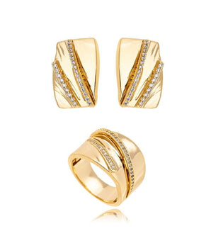Conjunto Grace Radiante Banhado a Ouro 18K